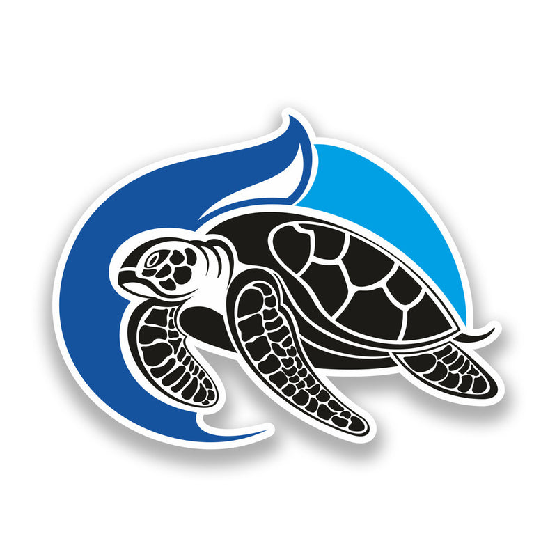 2 x Tribal Turtle Vinyl Stickers Travel Luggage Sea Animals