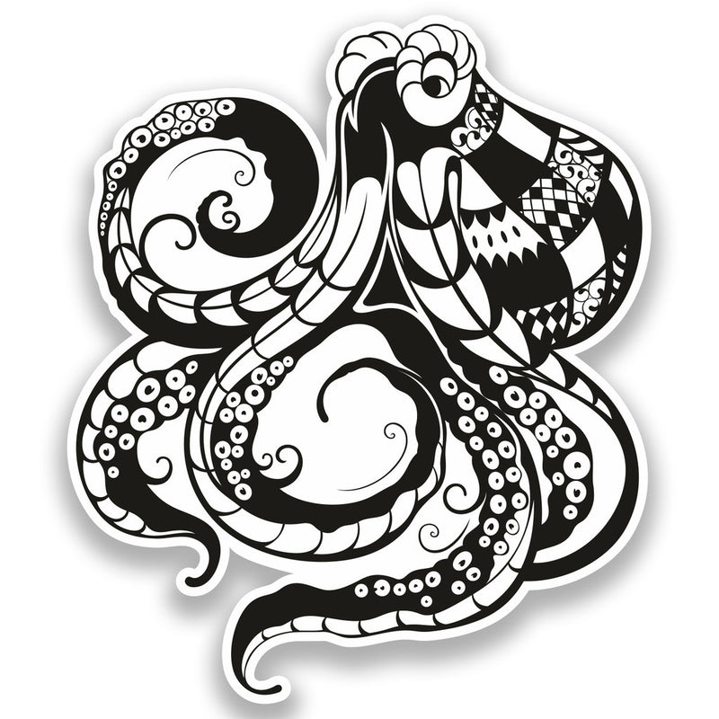 2 x Octopus Vinyl Stickers Travel Luggage Sea Animals