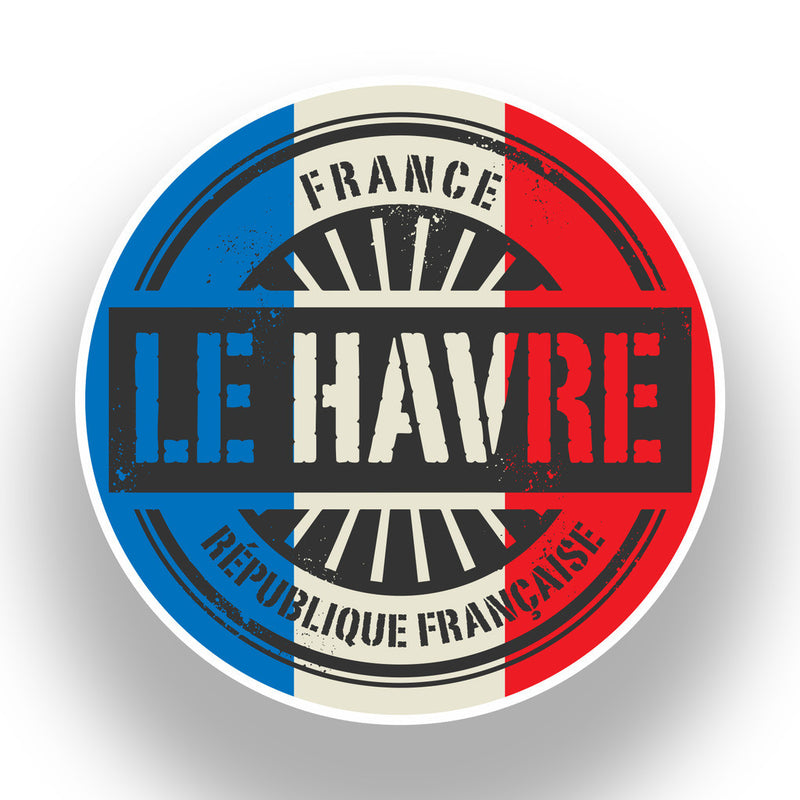 2 x France Le Havre Vinyl Stickers Travel Luggage