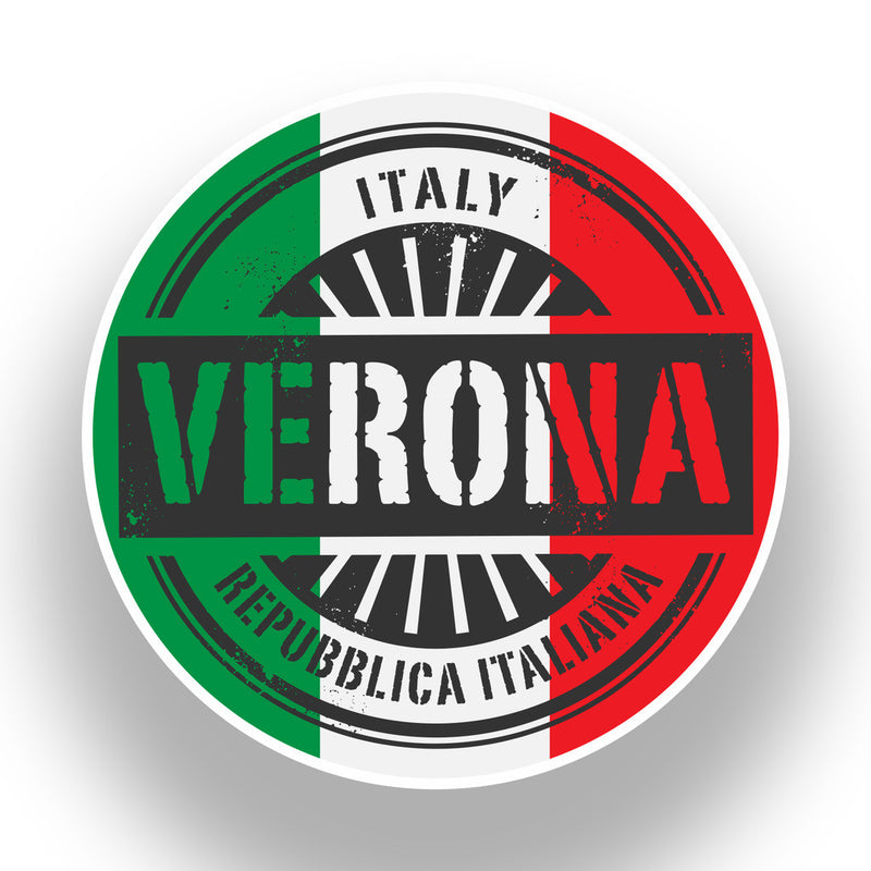 2 x Italy Verona Vinyl Stickers Travel Luggage