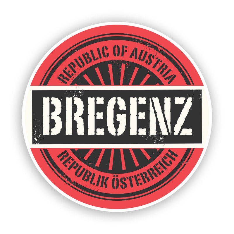 2 x Austria Bregenz Vinyl Stickers Travel Luggage