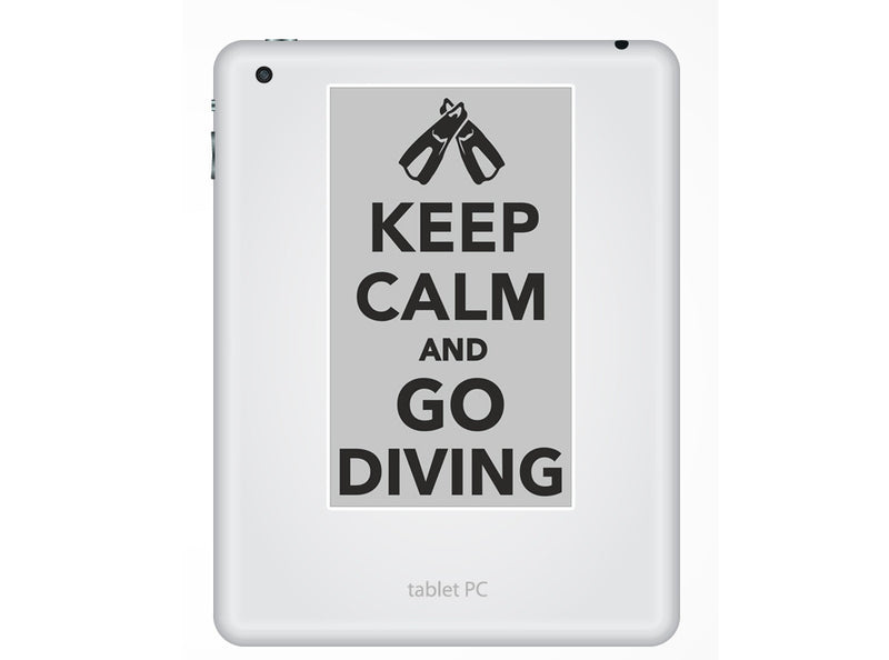 2 x Keep Calm and Go Diving Vinyl Sticker Travel Luggage