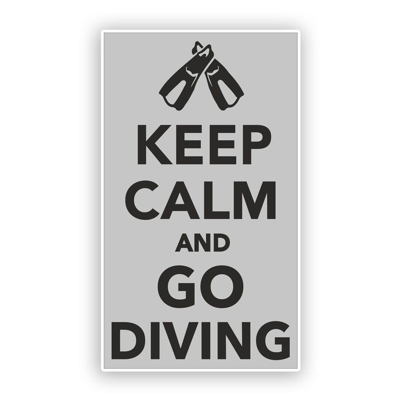 2 x Keep Calm and Go Diving Vinyl Sticker Travel Luggage