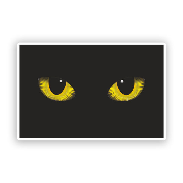 2 x Cats Eyes Vinyl Stickers Scary Halloween Decoration #7408