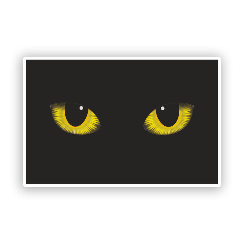 2 x Cats Eyes Vinyl Stickers Scary Halloween Decoration