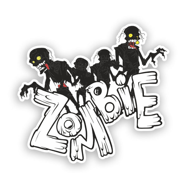 2 x Zombie Vinyl Stickers Halloween Decoration #7410