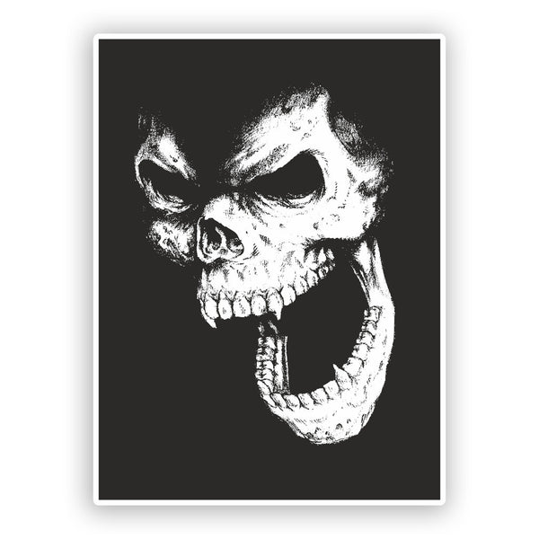 2 x Vampire Skull Vinyl Stickers Halloween Decoration #7416