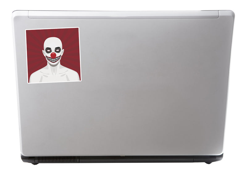 2 x Scary Clown Vinyl Stickers Halloween Scary Horror