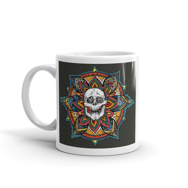Skull with Flowers Scary High Quality 10oz Coffee Tea Mug #7428