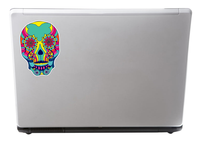 2 x Sugar Skull Vinyl Stickers Mexico Festival Day of the Dead