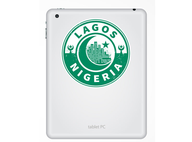 2 x Nigeria Lagos Vinyl Stickers Travel Luggage