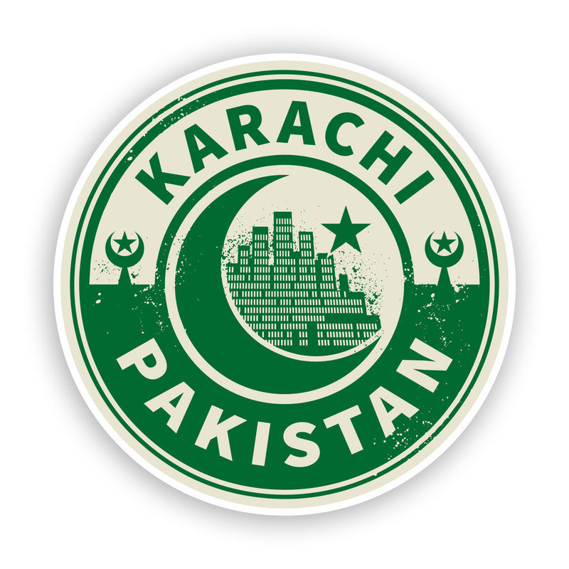 2 x Pakistan Karachi Vinyl Stickers Travel Luggage