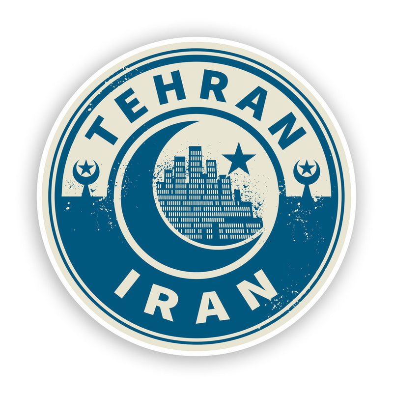 2 x Iran Tehran Vinyl Stickers Travel Luggage