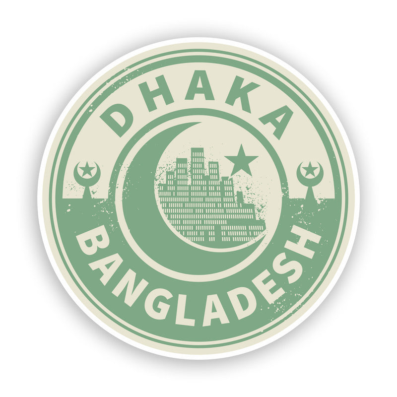 2 x Bangladesh Dhaka Vinyl Stickers Travel Luggage