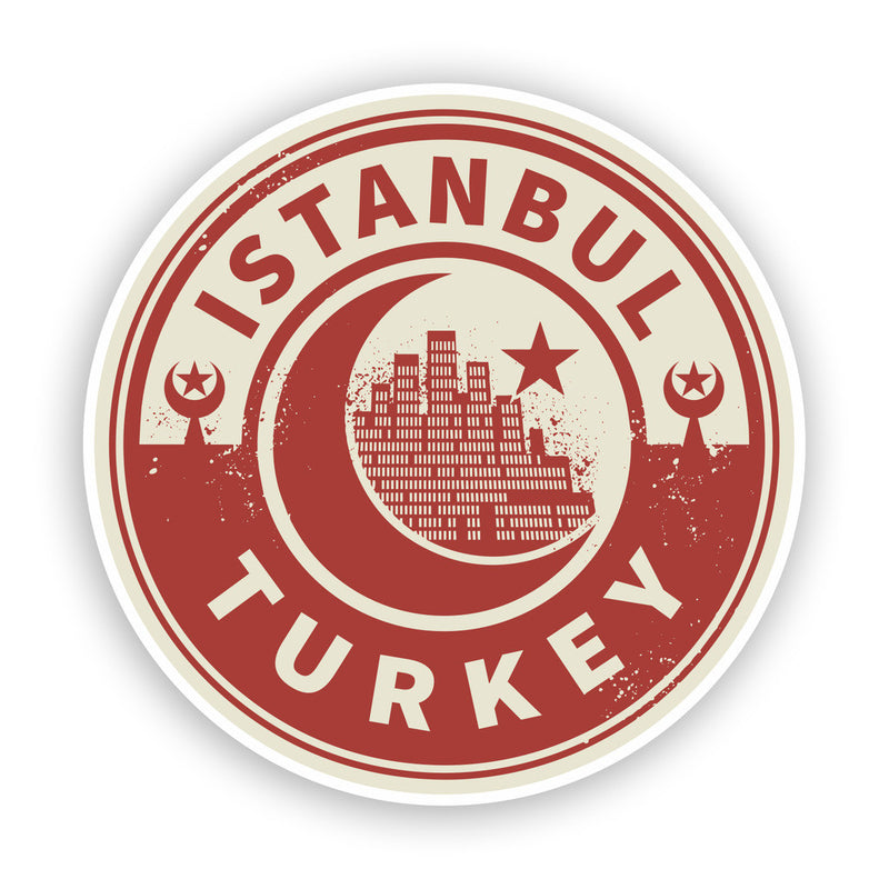 2 x Turkey Istanbul Vinyl Stickers Travel Luggage
