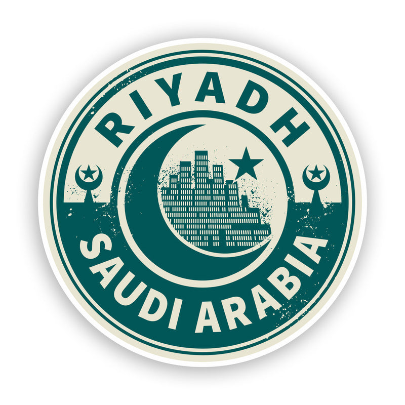 2 x Saudi Arabia Riyadh Vinyl Stickers Travel Luggage