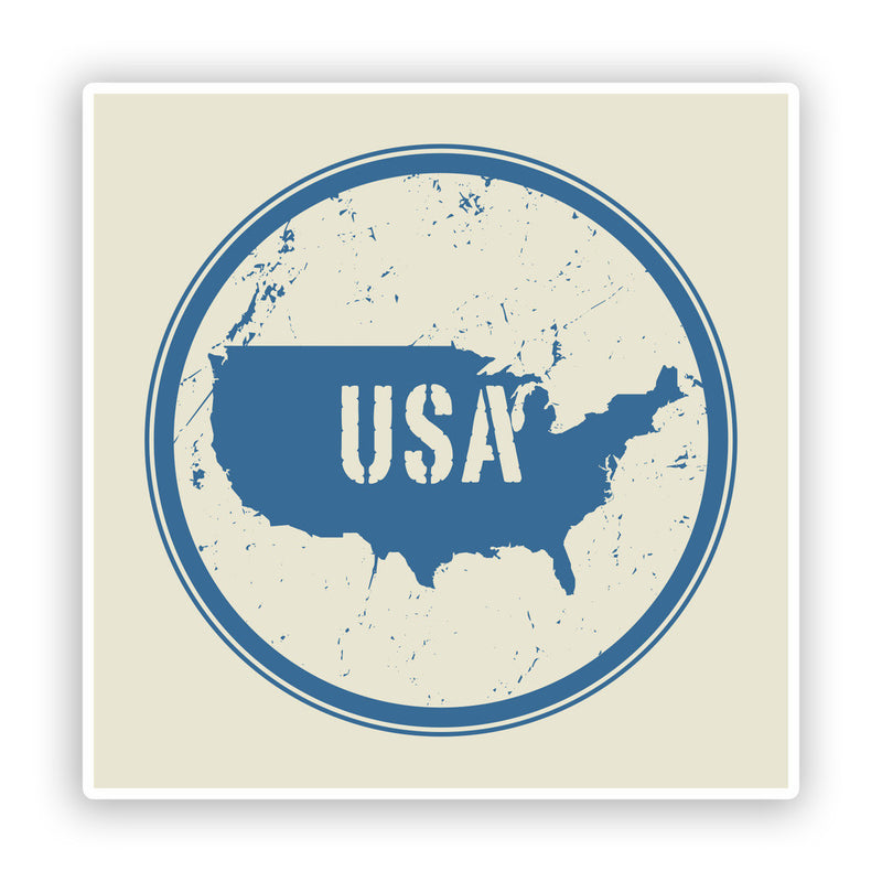 2 x USA Vinyl Stickers Travel Luggage
