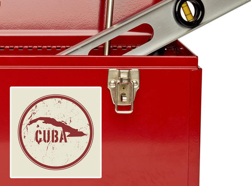 2 x Cuba Vinyl Stickers Travel Luggage