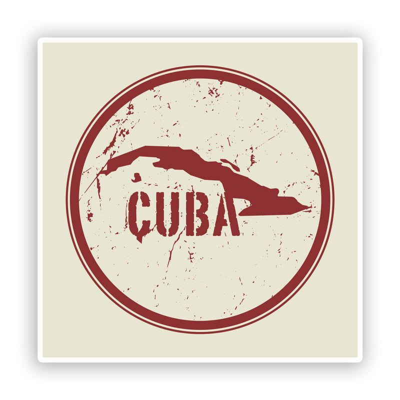 2 x Cuba Vinyl Stickers Travel Luggage