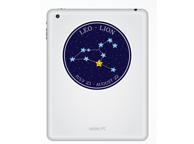 2 x Leo - Lion Horoscope Constellations Vinyl Stickers