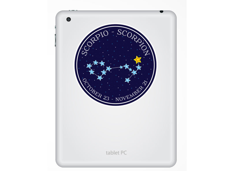 2 x Scorpio - Scorpion Horoscope Constellations Vinyl Stickers
