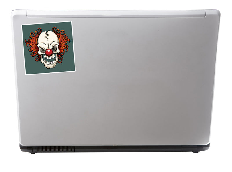 2 x Clown Vinyl Stickers Scary Horror Halloween Creepy