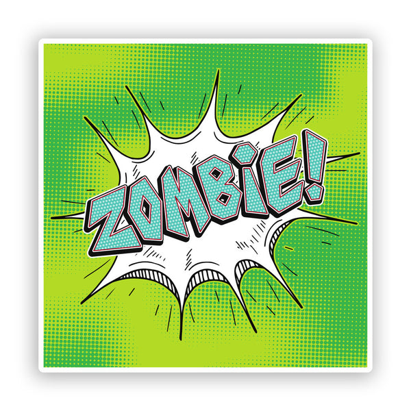 2 x Zombie Vinyl Stickers Halloween Decoration #7506