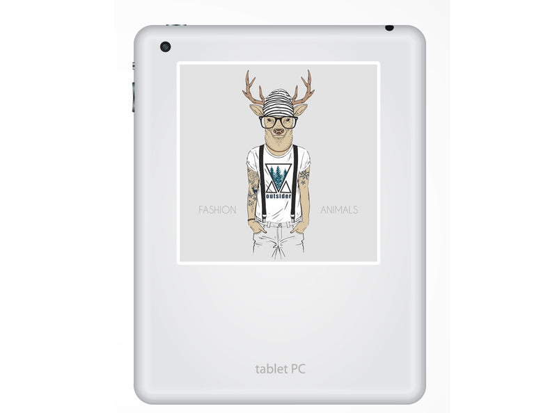 2 x Cool Hipster Fashion Deer Vinyl Stickers Travel Luggage