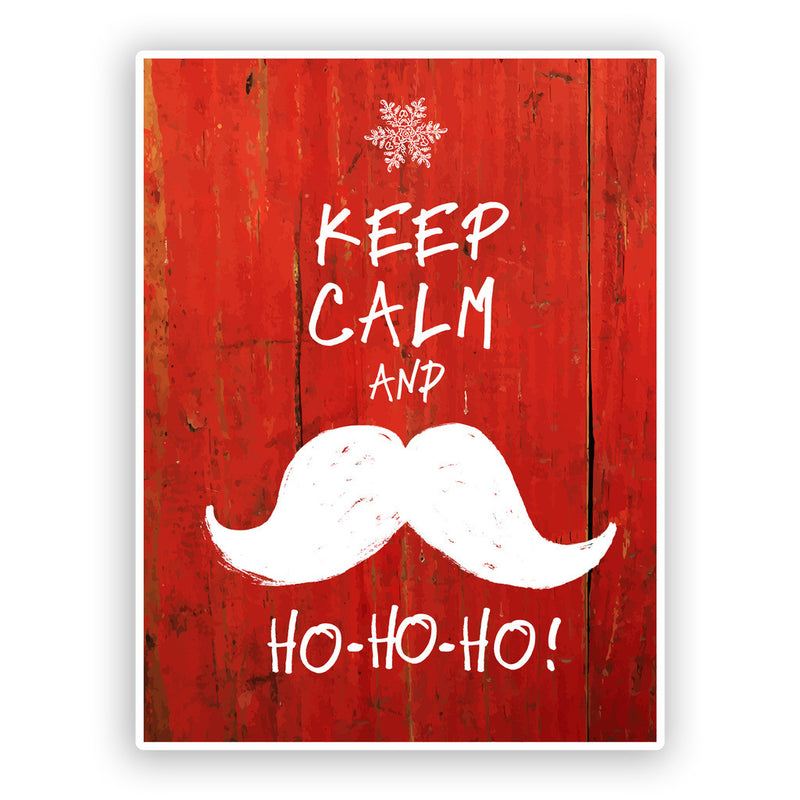 2 x Keep Calm and HO HO HO Vinyl Sticker Christmas