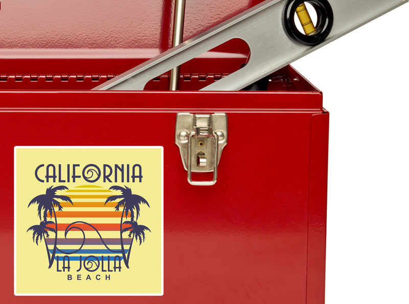 2 x California La Jolla Beach Vinyl Stickers Travel Luggage
