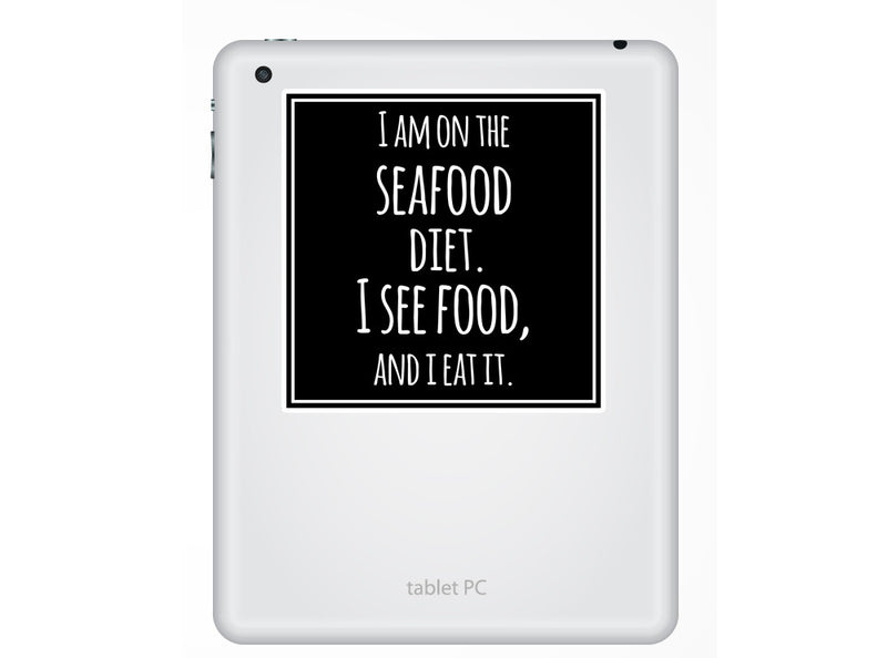 2 x Sea Food Diet Funny Vinyl Stickers