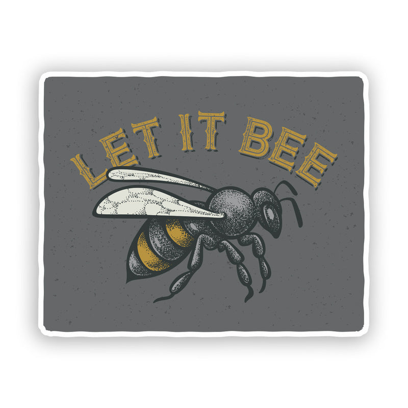 2 x Let It Bee Vinyl Stickers Beekeeping Honey