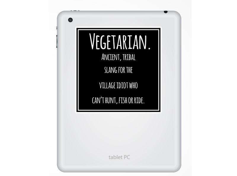 2 x Vegetarian Slang Funny Vinyl Stickers