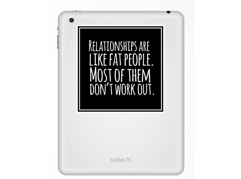 2 x Relationships Funny Vinyl Stickers