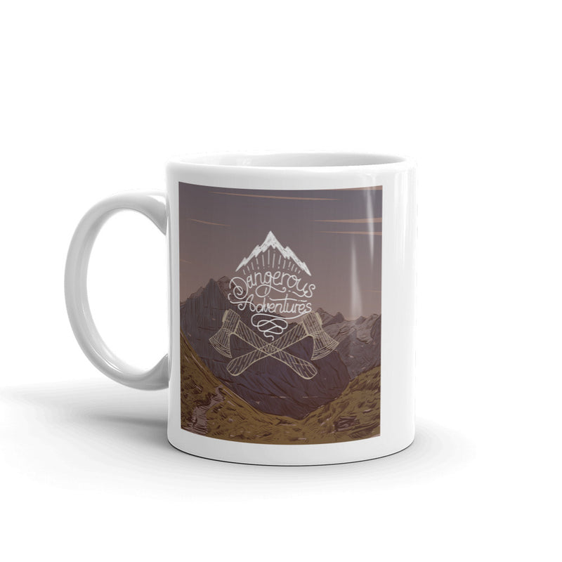 Dangerous Adventures Mountains Hiking Ski High Quality 10oz Coffee Tea Mug
