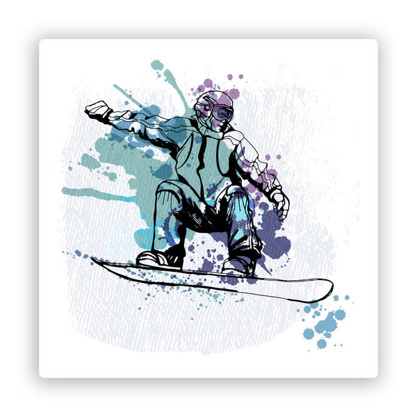 2 x Snowboarding Vinyl Stickers Extreme Thrill Seeker Travel Mountains #7593