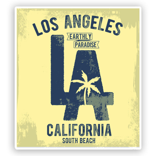 2 x California Surf Surfing  South Beach Vinyl Stickers Travel Luggage #7608