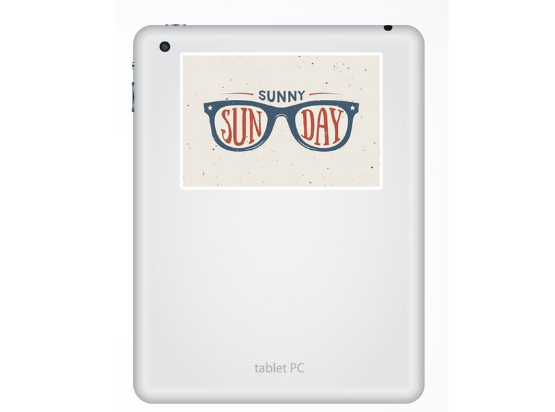 2 x Sunny Sundays Vinyl Stickers Travel Luggage