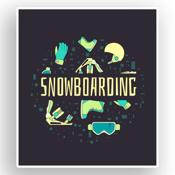 2 x Snowboarding Vinyl Stickers Extreme Thrill Seeker Travel Mountains #7632