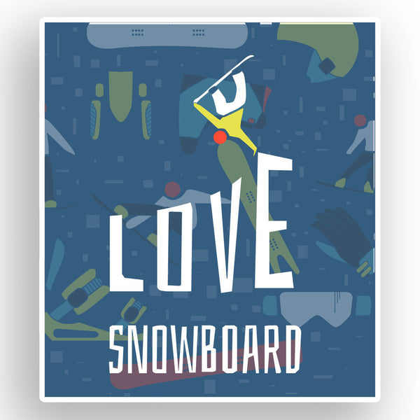 2 x Snowboarding Vinyl Stickers Extreme Thrill Seeker Travel Mountains #7633