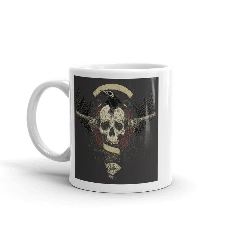 Skull And Guns Scary Horror Halloween High Quality 10oz Coffee Tea Mug