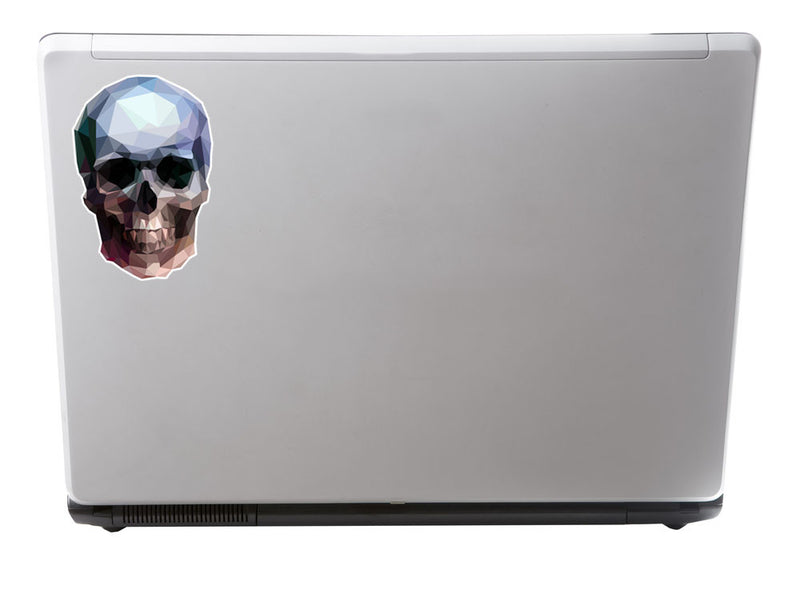 2 x Geometric Skull Vinyl Stickers Scary Halloween