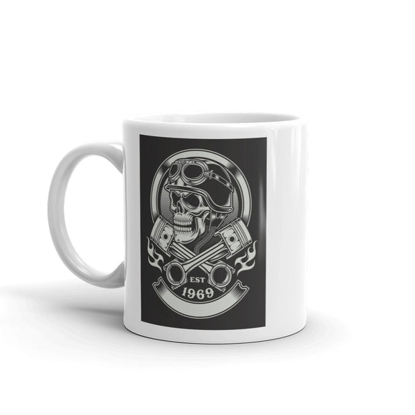 Skull And Pistons Scary Horror Halloween High Quality 10oz Coffee Tea Mug #7683
