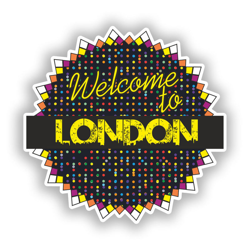 2 x Welcome To London Vinyl Stickers Travel Luggage