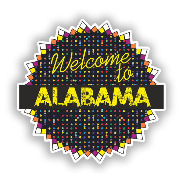 2 x Welcome To Alabama Vinyl Stickers Travel Luggage #7697
