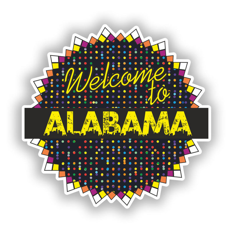 2 x Welcome To Alabama Vinyl Stickers Travel Luggage
