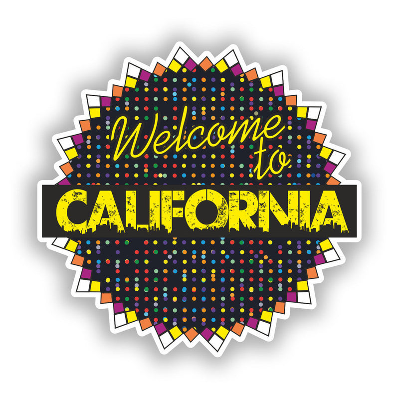 2 x Welcome To California Vinyl Stickers Travel Luggage