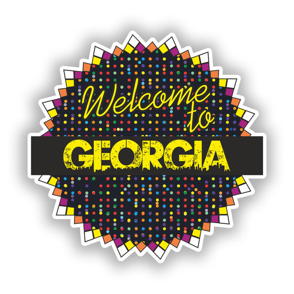 2 x Welcome To Georgia Vinyl Stickers Travel Luggage #7706