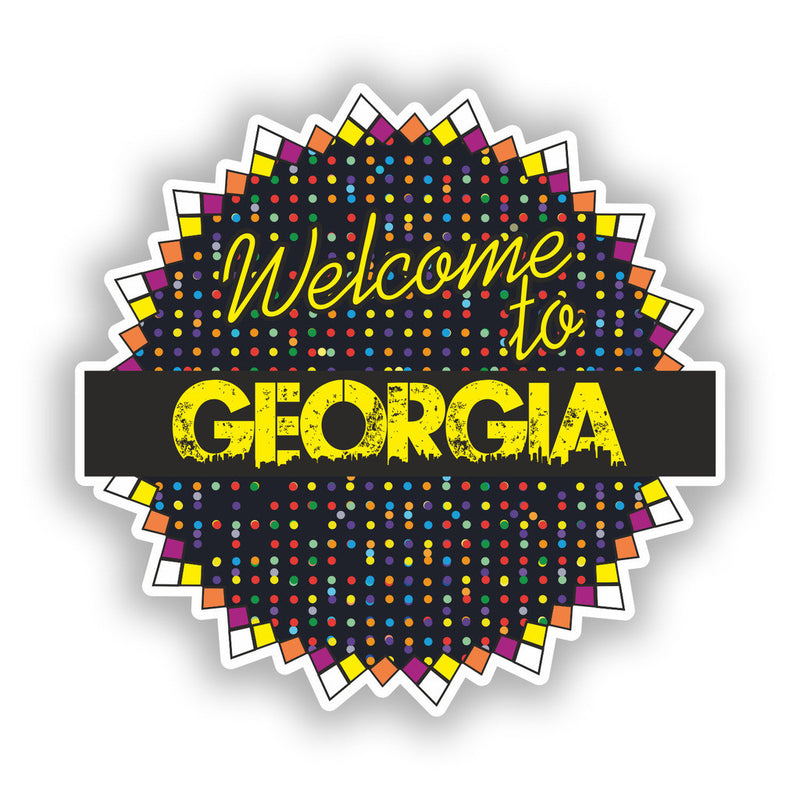 2 x Welcome To Georgia Vinyl Stickers Travel Luggage