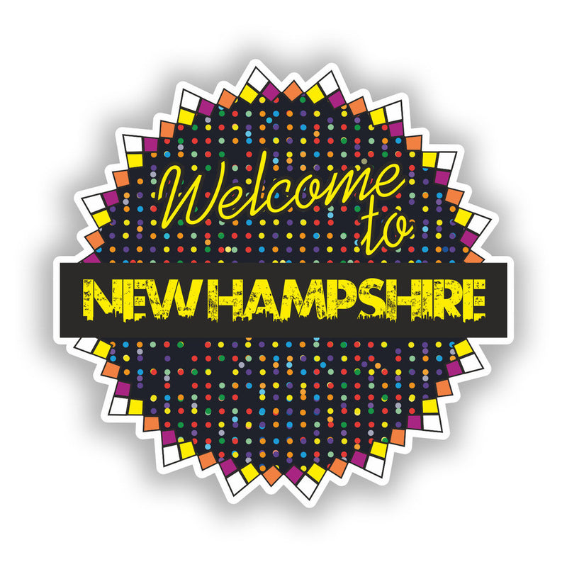 2 x Welcome To New Hampshire Vinyl Stickers Travel Luggage